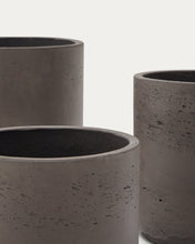Load image into Gallery viewer, Sintina set of 3 grey cement and fiberglass plant pots Ø 23 cm / Ø 27.5 cm / 32 cm - image 5