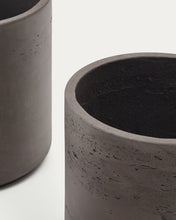 Load image into Gallery viewer, Sintina set of 3 grey cement and fiberglass plant pots Ø 23 cm / Ø 27.5 cm / 32 cm - image 6