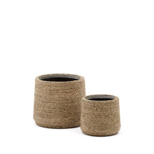 Load image into Gallery viewer, Sigal set of 2 cement plant pots in a natural finish, Ø 24 cm / 31 cm