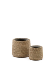 Load image into Gallery viewer, Sigal set of 2 cement plant pots in a natural finish, Ø 24 cm / 31 cm - image 2