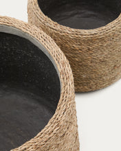 Load image into Gallery viewer, Sigal set of 2 cement plant pots in a natural finish, Ø 24 cm / 31 cm - image 6