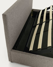 Load image into Gallery viewer, Nahiri grey lift-up storage bed for a 160 x 200 cm mattress - image 11