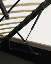 Load image into Gallery viewer, Nahiri grey lift-up storage bed for a 160 x 200 cm mattress - image 12