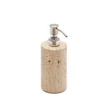 Load image into Gallery viewer, Macre beige travertine soap dispenser