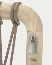 Load image into Gallery viewer, Aberash solid mindi wood and grey cord headboard for a bed up to 160 cm - image 6