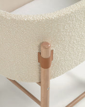 Load image into Gallery viewer, Adara white bouclé moses basket with solid beech legs 69 x 46 cm - image 4
