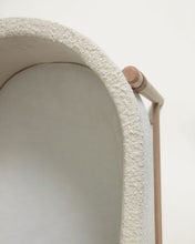 Load image into Gallery viewer, Adara white bouclé moses basket with solid beech legs 69 x 46 cm - image 8