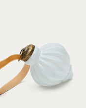 Load image into Gallery viewer, Irlo set of 4 Christmas baubles made of white recycled glass, Ø 8 cm - image 3