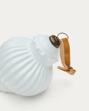 Load image into Gallery viewer, Irlo set of 2 Christmas baubles made of white recycled glass, Ø 13 cm - image 4