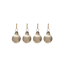 Load image into Gallery viewer, Piril set of 4 Christmas baubles made of brown recycled glass, Ø 6 cm