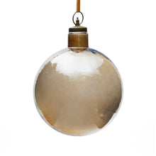 Load image into Gallery viewer, Piril Christmas bauble made of brown recycled glass, Ø 25 cm