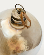 Load image into Gallery viewer, Piril Christmas bauble made of brown recycled glass, Ø 25 cm - image 3