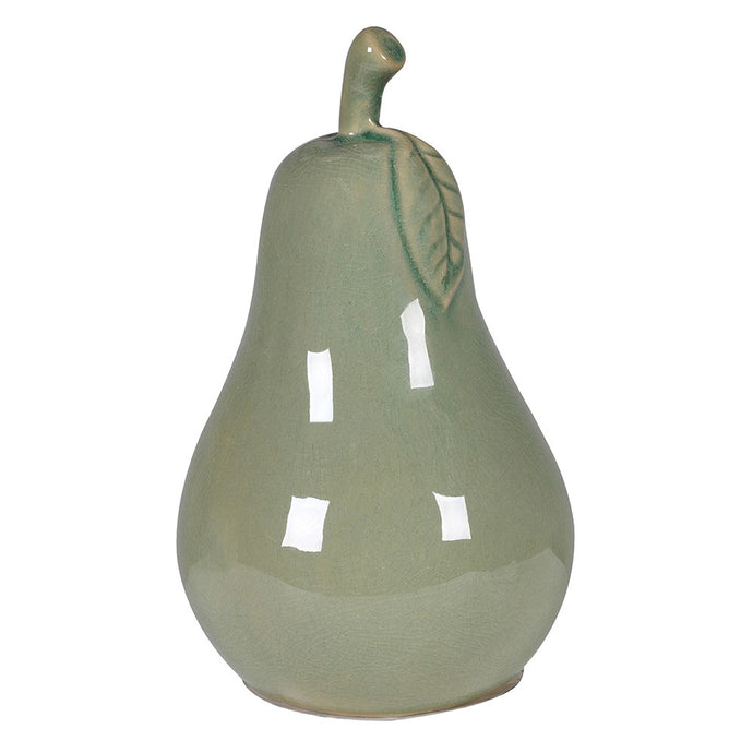 Sage Ceramic Pear Ornament