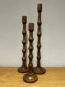 Large Wood Candle Holder