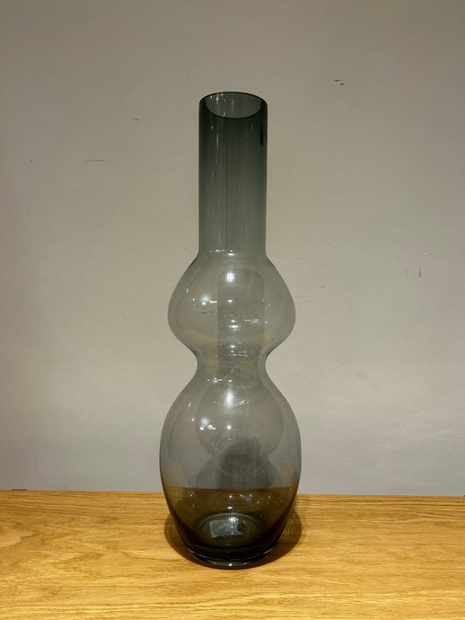 Tall Smoked Glass Vase