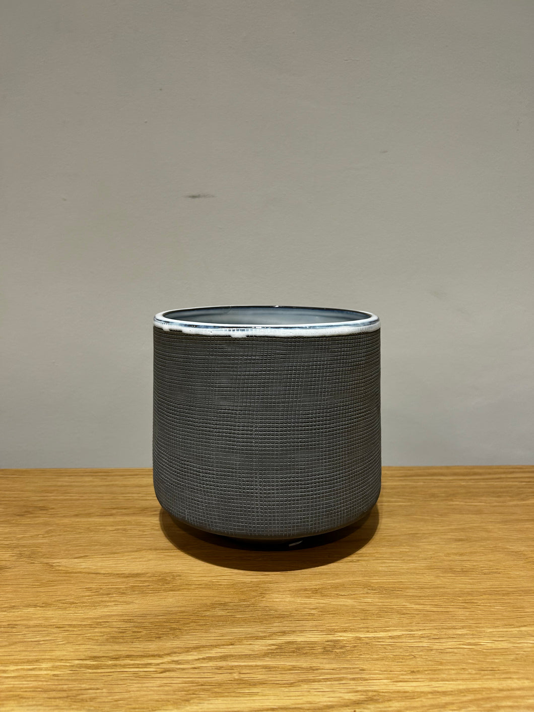 Grey Textured Pot
