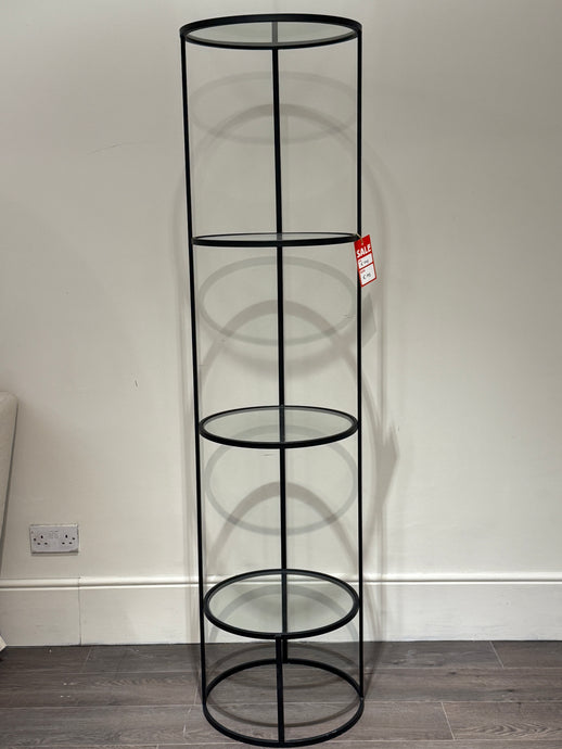 Round Glass & Metal Shelving