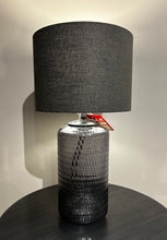 Load image into Gallery viewer, Glass Table Lamp with Grey Shade