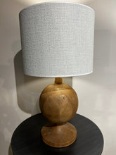 Load image into Gallery viewer, Wood Table Lamp With Cream Shade