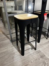 Load image into Gallery viewer, Counter Stool - Black &amp; Wood