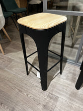 Load image into Gallery viewer, Counter Stool - Black &amp; Wood