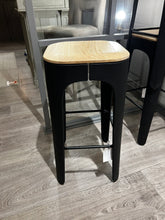 Load image into Gallery viewer, Counter Stool - Black &amp; Wood