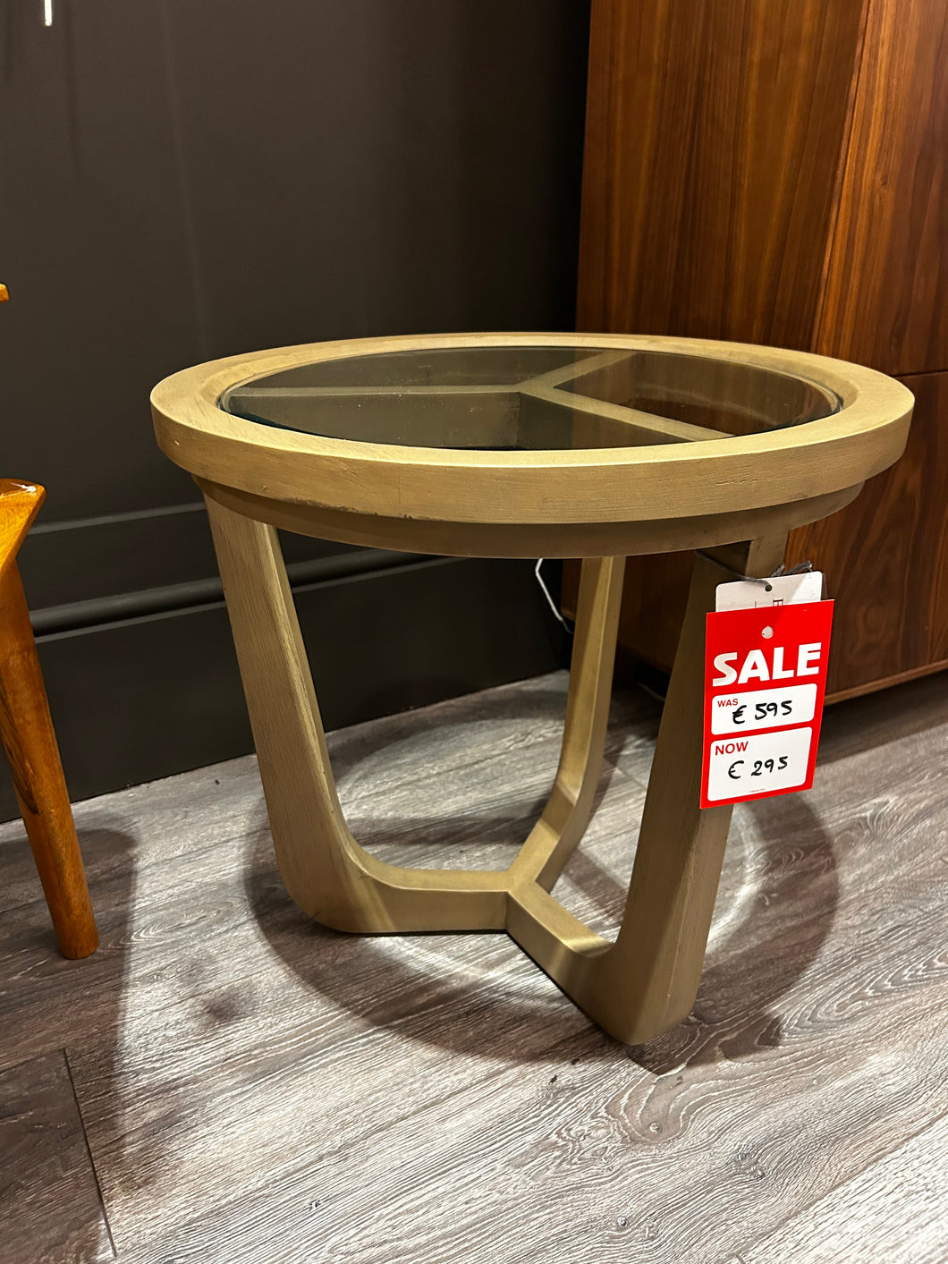 Wood & Glass Side Table