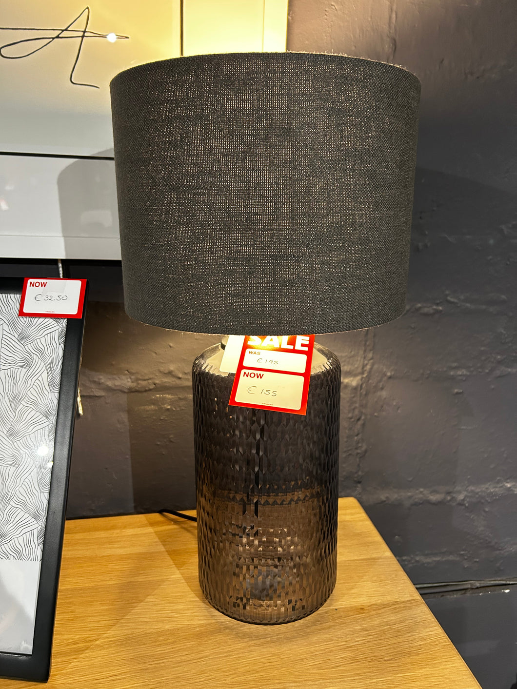 Black Glass Table Lamp
