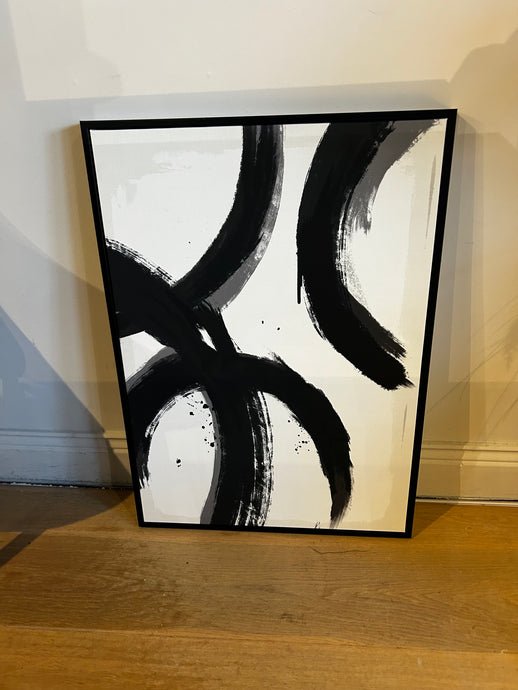 White & Black Canvas Print