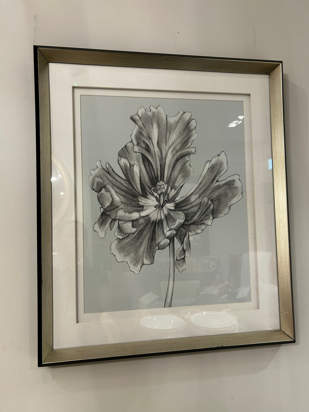 Fleur Charcoal Flower A3