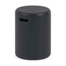 Load image into Gallery viewer, Taimi outdoor footrest made of concrete with black finish Ø 35 cm
