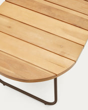 Load image into Gallery viewer, Salguer outdoor coffee table in solid acacia &amp; brown steel, Ø 100 x 50 cm FSC 100% - image 7