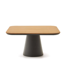 Load image into Gallery viewer, Tudons outdoor table in aluminium with a grey and teak finish, 148 x 148 cm FSC 100%