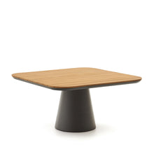 Load image into Gallery viewer, Tudons outdoor table in aluminium with a grey and teak finish, 148 x 148 cm FSC 100% - image 3