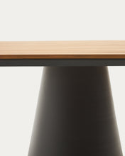 Load image into Gallery viewer, Tudons outdoor table in aluminium with a grey and teak finish, 148 x 148 cm FSC 100% - image 11