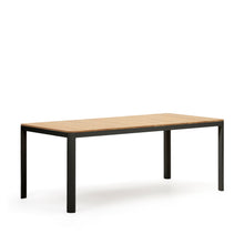 Load image into Gallery viewer, Bona aluminium and solid teak table, 100% outdoor suitable with black finish, 200 x 100 cm - image 4