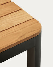 Load image into Gallery viewer, Bona aluminium and solid teak table, 100% outdoor suitable with black finish, 200 x 100 cm - image 9