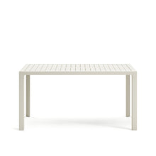 Load image into Gallery viewer, Culip aluminium outdoor table in powder coated white finish, 150 x 77 cm - image 2