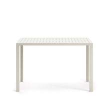 Load image into Gallery viewer, Culip aluminium outdoor bar table in powder coated white finish, 150 x 77 cm