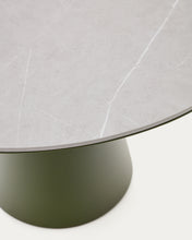 Load image into Gallery viewer, Tudons outdoor table in aluminium in a green ceramic table top, Ø120 cm - image 4