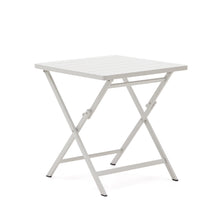 Load image into Gallery viewer, Folding outdoor table Torreta made of aluminum with light grey finish 70 x 70 cm