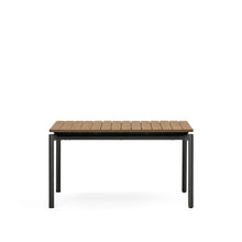 Load image into Gallery viewer, Canyelles extendable outdoor table, plastic lumber &amp; matte black aluminium, 140 (200) x 90 cm