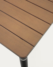 Load image into Gallery viewer, Canyelles extendable outdoor table, plastic lumber &amp; matte black aluminium, 140 (200) x 90 cm - image 13