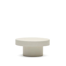 Load image into Gallery viewer, Aiguablava round coffee table in white cement, Ø 66 cm
