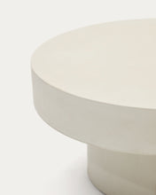 Load image into Gallery viewer, Aiguablava round coffee table in white cement, Ø 66 cm - image 5