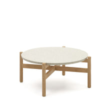 Load image into Gallery viewer, Pola solid eucalyptus wood and cement coffee table, Ø 84,4 cm FSC