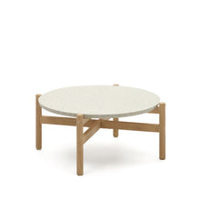 Load image into Gallery viewer, Pola solid eucalyptus wood and cement coffee table, Ø 84,4 cm FSC - image 2