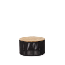 Load image into Gallery viewer, Dandara coffee table made of steel, black cord and solid acacia wood, Ø70 cm FSC 100%