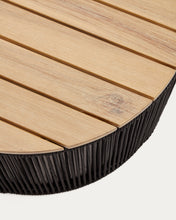 Load image into Gallery viewer, Dandara coffee table made of steel, black cord and solid acacia wood, Ø70 cm FSC 100% - image 5