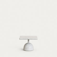 Load image into Gallery viewer, Saura coffee table in white terrazzo with a white terrazzo top 32 x 48 x 48